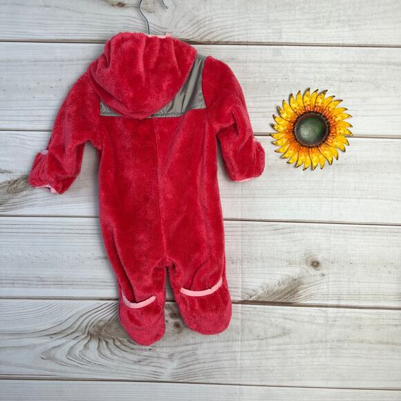 The North Face Infant Oso Fleece Hooded One Piece Jacket 0-3M - Picture 2 of 3